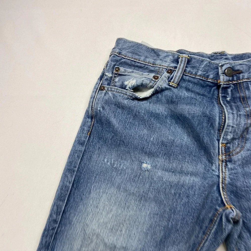 Levi's 511 Skinny Jeans Men W33 X L30 Blue Denim 5-Pocket Design Distressed